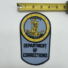 Virginia Department Of Corrections ERROR Patch SIC SEMPER TYRANNIS 6” Blue picture