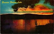 CALIFORNIA ~ Sunrise Over Folsom Lake ~ Vintage Postcard picture