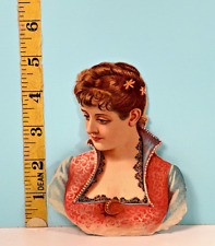 1800's Beautiful Embossed Victorian Lady Cut-out. picture