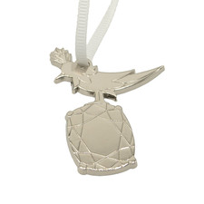 Tiffany & Co Bird On A Rock 2" Ornament Bag Charm Polished Stainless Steel picture