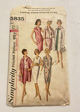 Vintage 1954 Simplicity Printed Pattern 65c #5835 Size 12 Bust 32 w/ all pieces picture