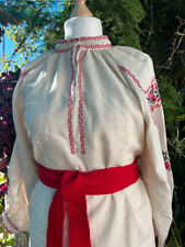 Elegant Ukrainian Vyshyvanka Bohemian Blouse with Embroidery Embroidered vintage picture