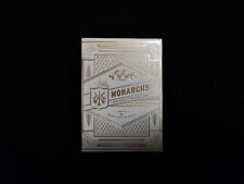 White & Gold V1 Monarch Playing Cards Deck Theory11 Sealed Rare T11 picture