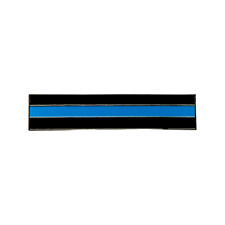 Uniform Insignia Thin Blue Line Bar Pin - Silver Backing picture