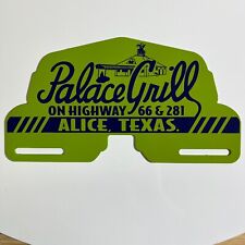 Palace Grill Restaurant Alice Texas Metal License Plate Topper Tag Topper Sign picture