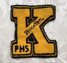 Vintage Letter K GOLD & BLACK Letterman Varsity High School Patch 6.5