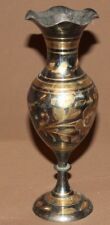 Vintage floral brass decorative vase  picture