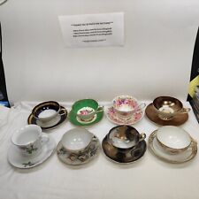 8 Vintage Tea Party Cup Saucers Paragon, Royal Albert, Rosenthal,Japanese, China picture