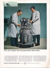 Pratt & Whitney Apollo Fuel Cell Vintage 1964 Magazine Ad NASA Powercel Space picture