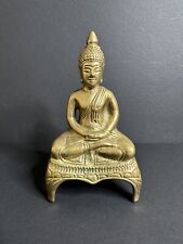 Vintage Brass Buddha Old World Statue Figurine picture