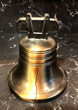 Rare Vintage Liberty Bell Coin Bank Cast Metal Bank of Cleburne, Texas picture
