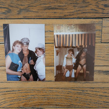 VINTAGE 1980'S PHOTOS YOUNG MEN DRESSED AS NU WAVE SAVAGES , GAY INTEREST picture