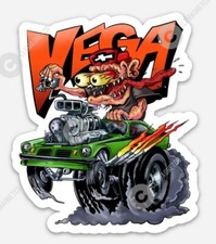 Chevy VEGA MAGNET - Chevrolet General Motors GM Vinyl Muscle Rat fink Ratfink picture