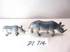 SCHLEICH ANIMAL FIGURES Rhino Rhinoceros Figure Animal Lot of 2 picture