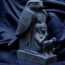 Authentic Vintage Ramses II Child Sculpture with Horus - Museum-Quality Egyptian picture