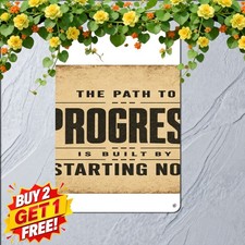 Productivity Mindset Quote Sign Bold Industrial Office Tin Metal Plaque picture