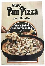 Vintage 1980 Pizza Hut Poster 30”x20” Pan Advertisement ~ NEW PAN PIZZA Ad picture