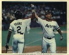1989 Press Photo Mark Portugal, Gerald Young, Houston Astros Baseball Players picture