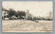 RPPC Booster Club Cars PRETTY PRAIRIE KS Kansas Vintage 1914 Real Photo Postcard picture