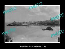 OLD LARGE HISTORIC PHOTO OF TENBY WALES VIEW OF THE HARBOUR c1910 3 picture