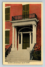 Salem MA-Massachusetts, Salem Club Doorway, Exterior, Vintage Postcard picture