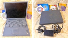 HP OmniBook 4150 laptop computer w/ POWER CORD & CD DISCS /PROGRAMS windows picture