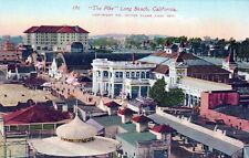 LONG BEACH CA - The Pike Postcard - 1912 picture