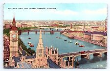 Postcard Big Ben & River Thames England Great Britain UK picture