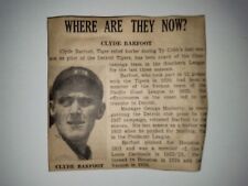 Clyde Barfoot 1939 Detroit Times Tigers Oddball Where Are They Now? RARE picture