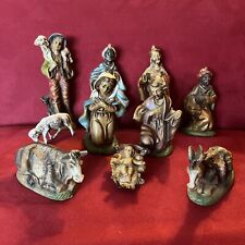 Vintage 1970s Vintage Sears & Roebuck Fontanini Nativity Set 10 Pieces Italy picture