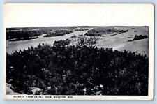 Mauston Wisconsin WI Postcard Scenery From Castle Rock Trees Scenic View c1920's picture