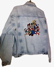 Vintage Disney Store Jean Jacket X-Large Mickey And Friends Adorable Fun picture