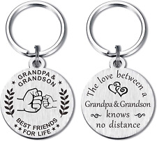 Grandpa Gifts - Grandfather and Grandson Granddaughter Keychain picture