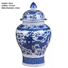 Exquisite Classic Blue and White Dragon Porcelain Vase, Jingdezhen, China 36cm picture