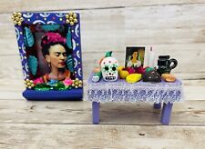 Nicho Mexicano De Frida Kahlo y Mess De Ofrenda Mexican Frida Kahlo Shadow Box picture