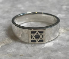 Nano Bible Star of David Ring, 925 silver, star of david jewelry, Religious Gift picture