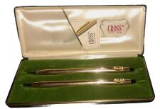Vintage Cross 10k Gold Filled Pen & Pencil Set W Manuel & Case 