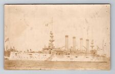 Bremerton Navy Yard WA-Washington RPPC, Cruiser Milwaukee, Vintage Postcard picture