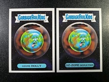 Ozone Layer Depletion Man Made Climate Change Spoof Garbage Pail Kids 2 Card Set picture