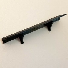 12" x 2" Black Wall Shelf Easy No Hole Nail install 3M Command Adhesive Strips picture