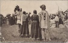 Indian Grass Dance Ravalli Montana 1908 PM  Postcard picture