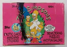 1990 Topps The Simpsons Trading Cards Box With (8) Sealed Jumbo Packs  picture