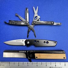 Gerber Quadrant, SB 2.5 & Dime Compact Multi-Tool Folding Pocket Knives Lot of 3 picture
