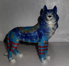 Westland Call Of The Wild  Blue Standing Wolf  tribal Art Resin Figurine picture
