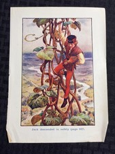 1920 JACK (and the Beanstalk) DESCENDED IN SAFETY 6x8" Book Full Page VG 4.0 picture