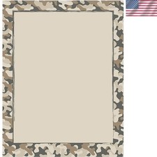 Printer-Friendly Camo Letterhead, 8.5" x 11", 80 Sheets for Creativity picture