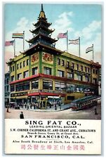 c1910s Sing Fat Co. Leading Oriental Bazaar San Francisco California CA Postcard picture