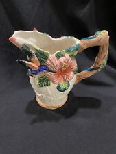 Vintage Trompe L' Oeil Hummingbird and Hibiscus Table Pitcher picture