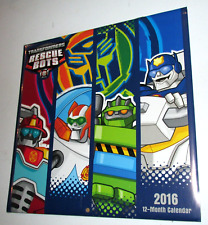 NEW 2016 Transformers Rescue Bots Monthly Wall Hanging Calendar 12 Months picture