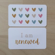 Positive Affirmations Empowering 20 Card Deck, Mindfulness Practice, Travel Size picture